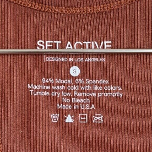 SET ACTIVE Ribbed Racerback Tank in Copper Size SMALL - Picture 5 of 5